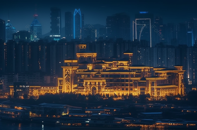 重庆洪崖洞夜景古代建筑摄影图,高清,摄影图,摄影图片,图片大全,摄影图免费下载